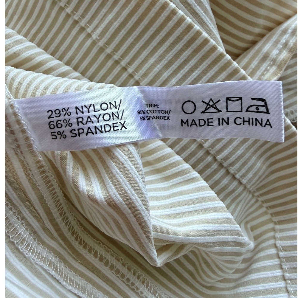 Tuckernuck Sport Sleeveless Shift Dress Size L Beige Collared Golf Resort NWT - Picture 7 of 7